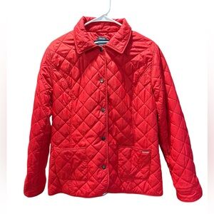 Saint James Red and Navy Striped Interior Quilted Jacket